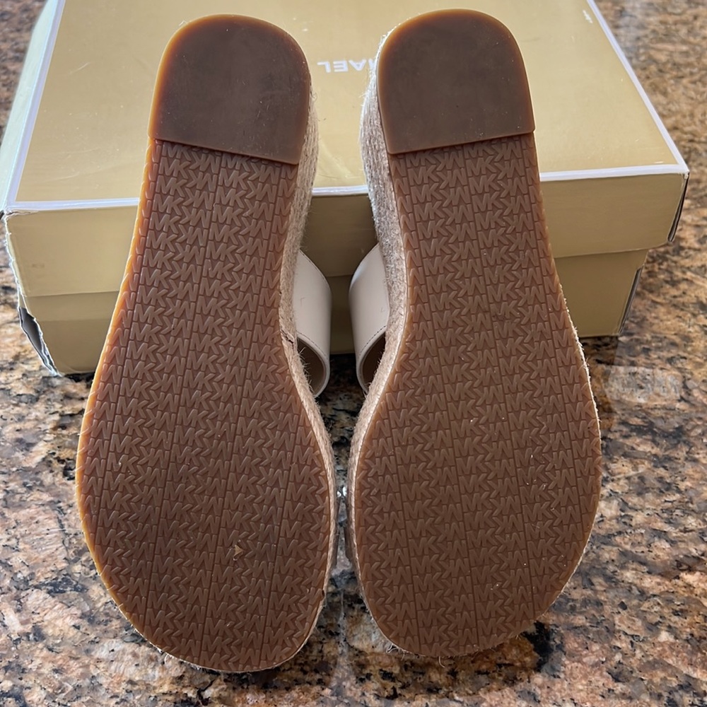SOLD Michael Kors Cream Mid Wedge. New in Box - Picture 8 of 10